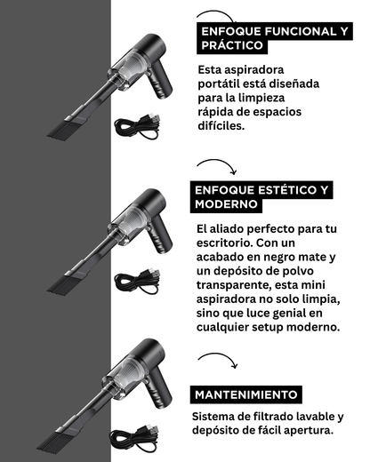 Aspiradora Inalámbrica Portátil 120W