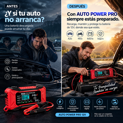 AUTO POWER PRO 12V — Cargador Inteligente de Batería